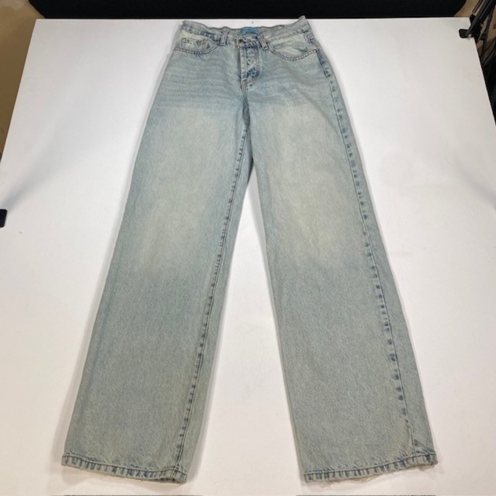Women's High‎ Rise Wide Leg Jeans Revice Los Angeles Light Wash Size 26X34